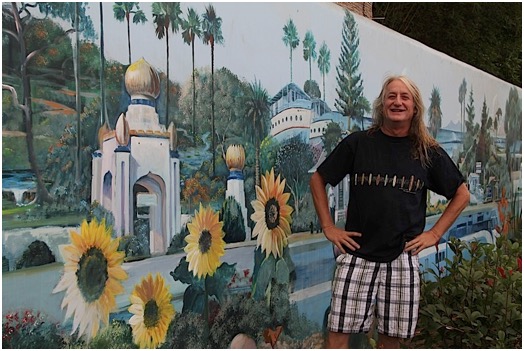 Leucadia Mobile Gas Station Art Mural Painting by Mural Artist Kevin Anderson