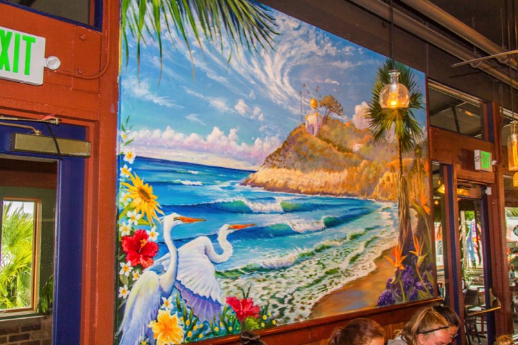 Art-Mural-Painting-Kevin-Anderson-Swamis-Cafe-Point-Loma-SanDiego